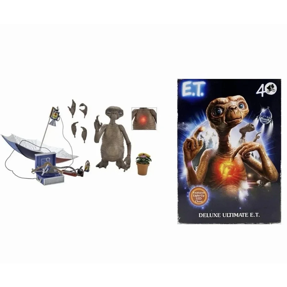 E.T. The Extraterrestrial 40th Anniv. ET Ultimate Deluxe Action Figure with NECA - Picture 2 of 5